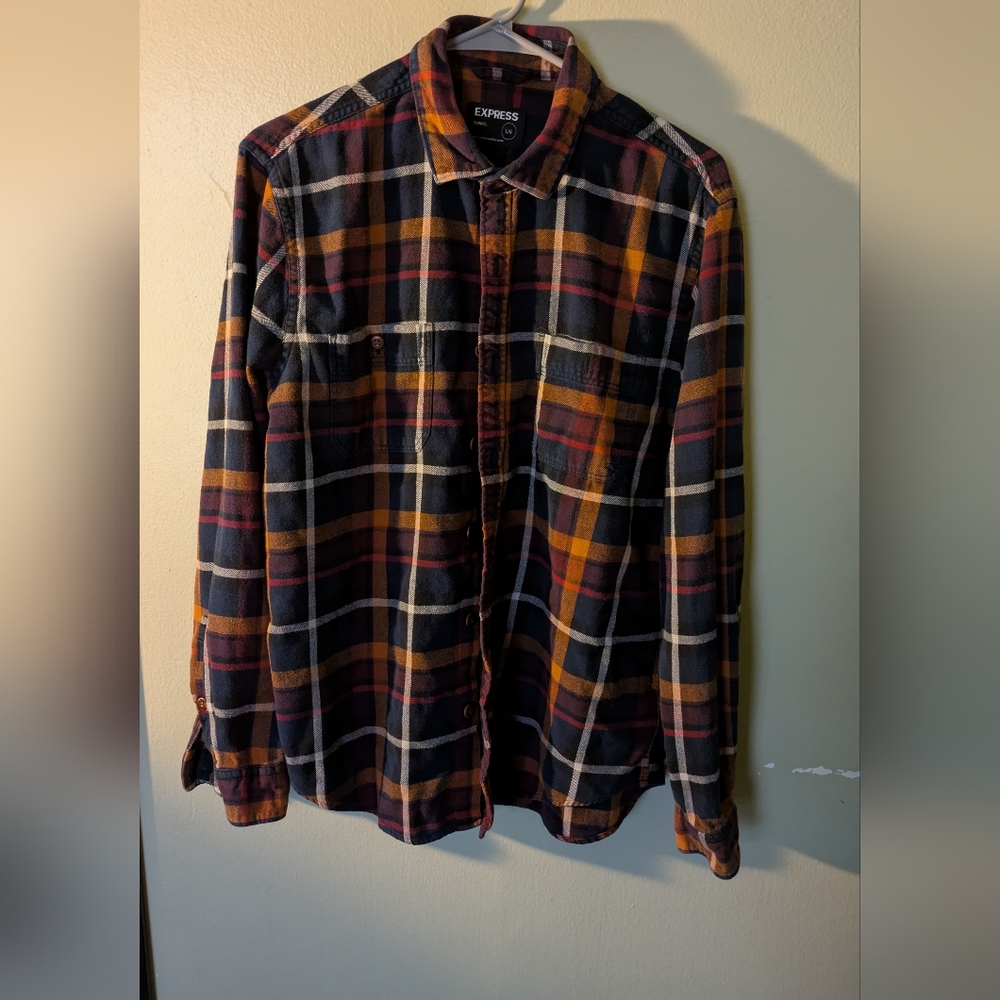Express Multicolor Plaid Shirt